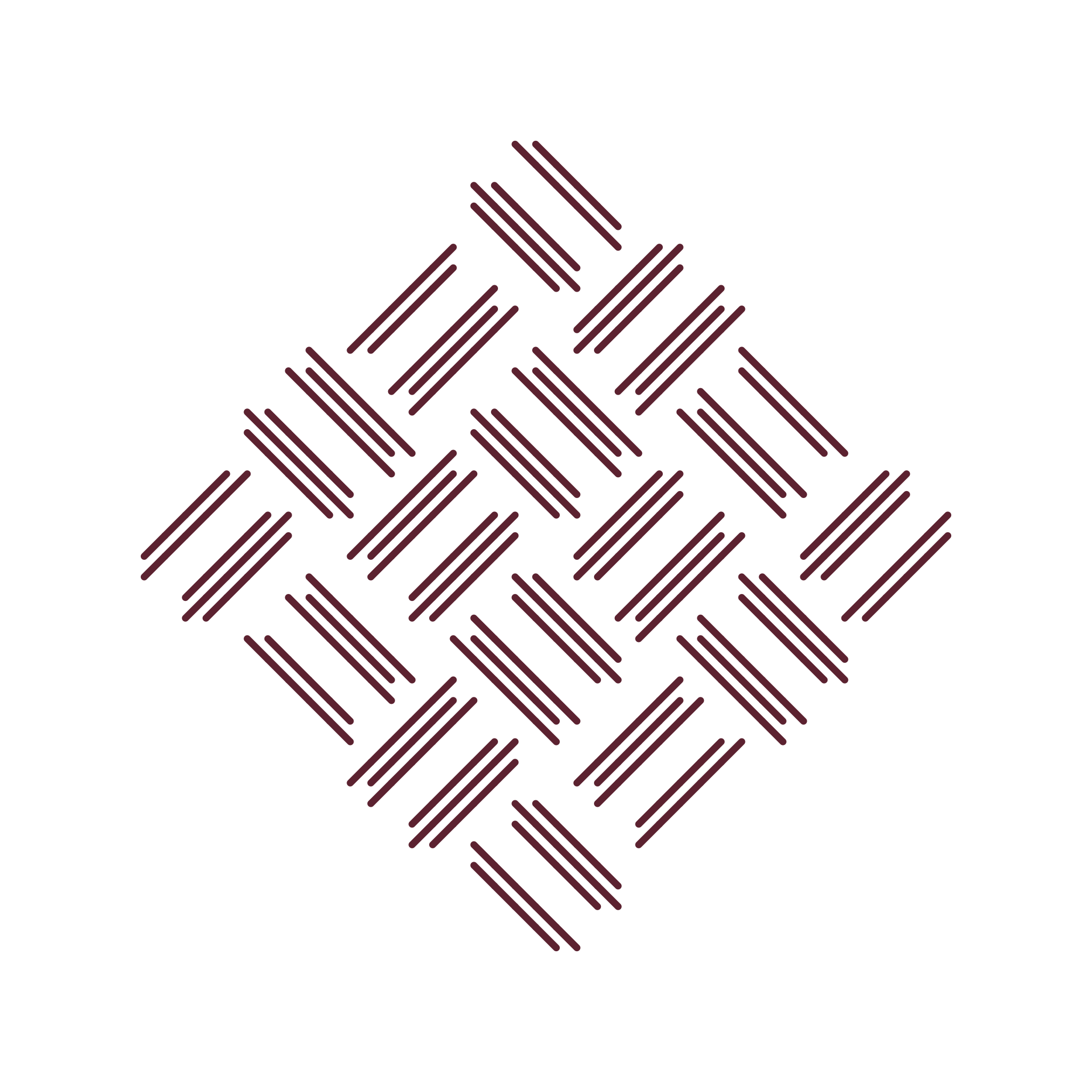 ThreadBind mark, transparent: Oxblood, for light backgrounds.